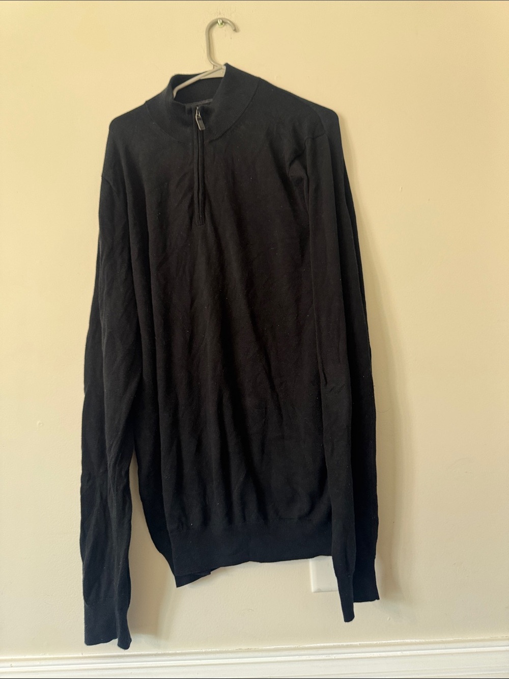 Jos. A. Bank Men's Black Quarter-Zip Mock Neck Sweater